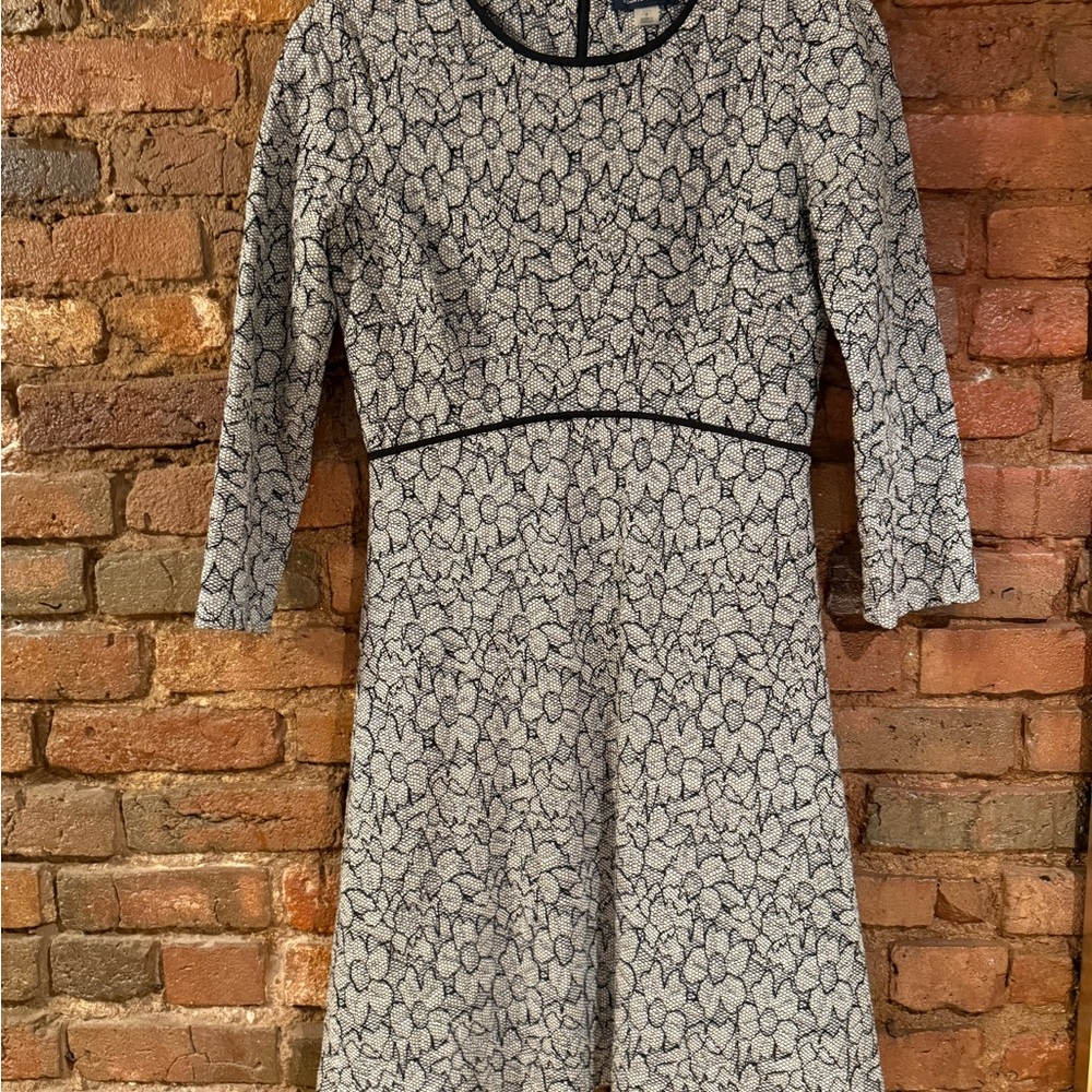 Tommy Hilfiger Black and White Fit & Flare 3/4 Sleeves Dress - size 2